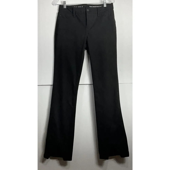 Laurie Felt Stretch Faux Suede Triangle Hem Baby Bell Pants Black Size 2 - Picture 1 of 10